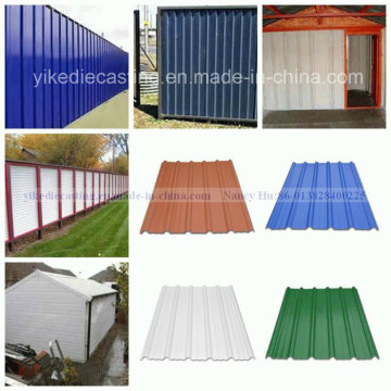 Anti-Corrosin Green PVC Material de la pared exterior corrugado Panel de pared